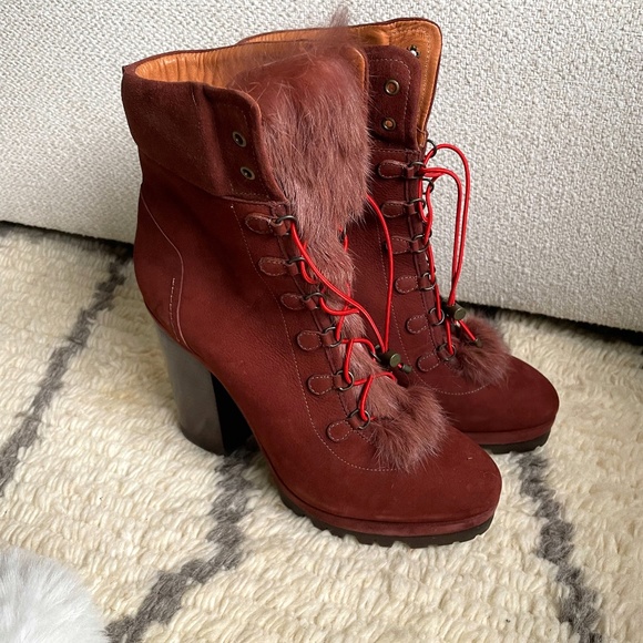 SCHUTZ Shoes - SCHUTZ DALENNA RABBIT HAIR BOOTS SIZE EU 40/US 10B